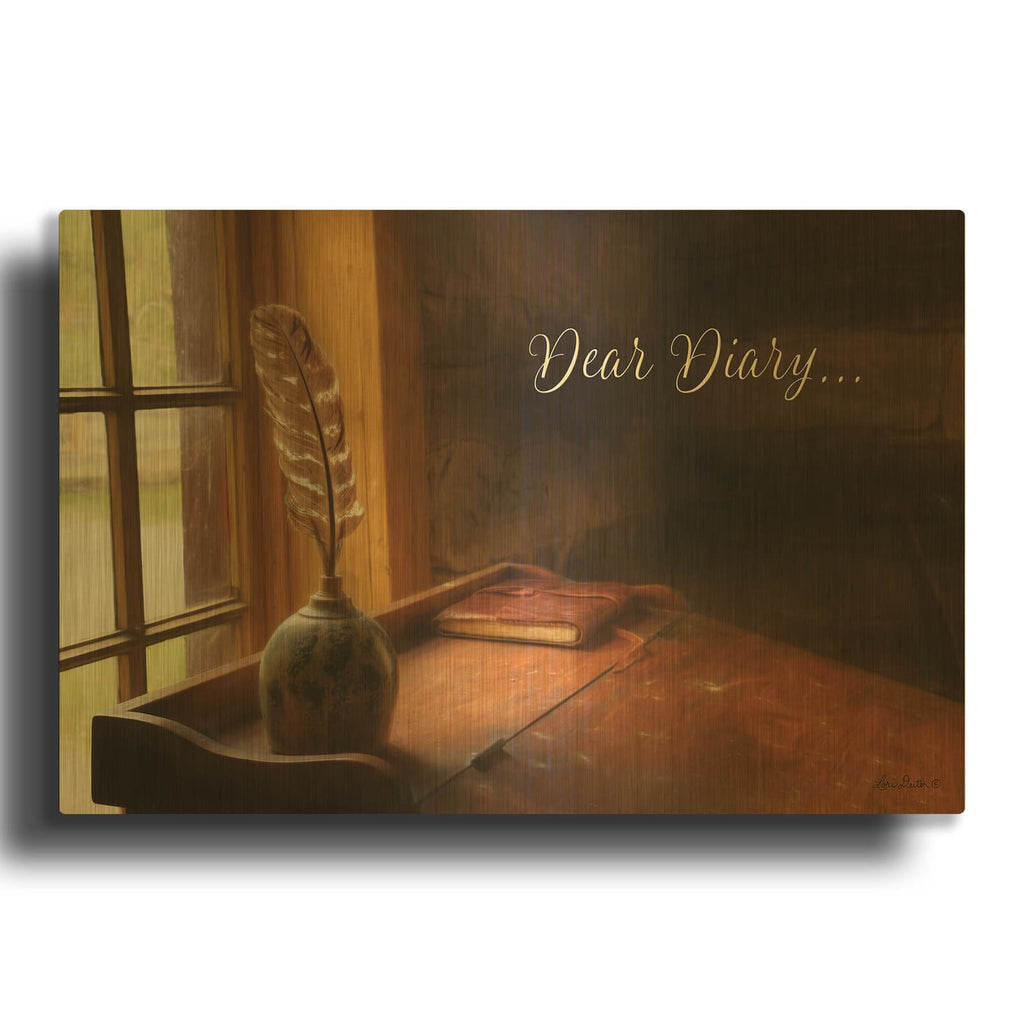 'Dear Diary' By Lori Deiter Gold Metal Wall Art