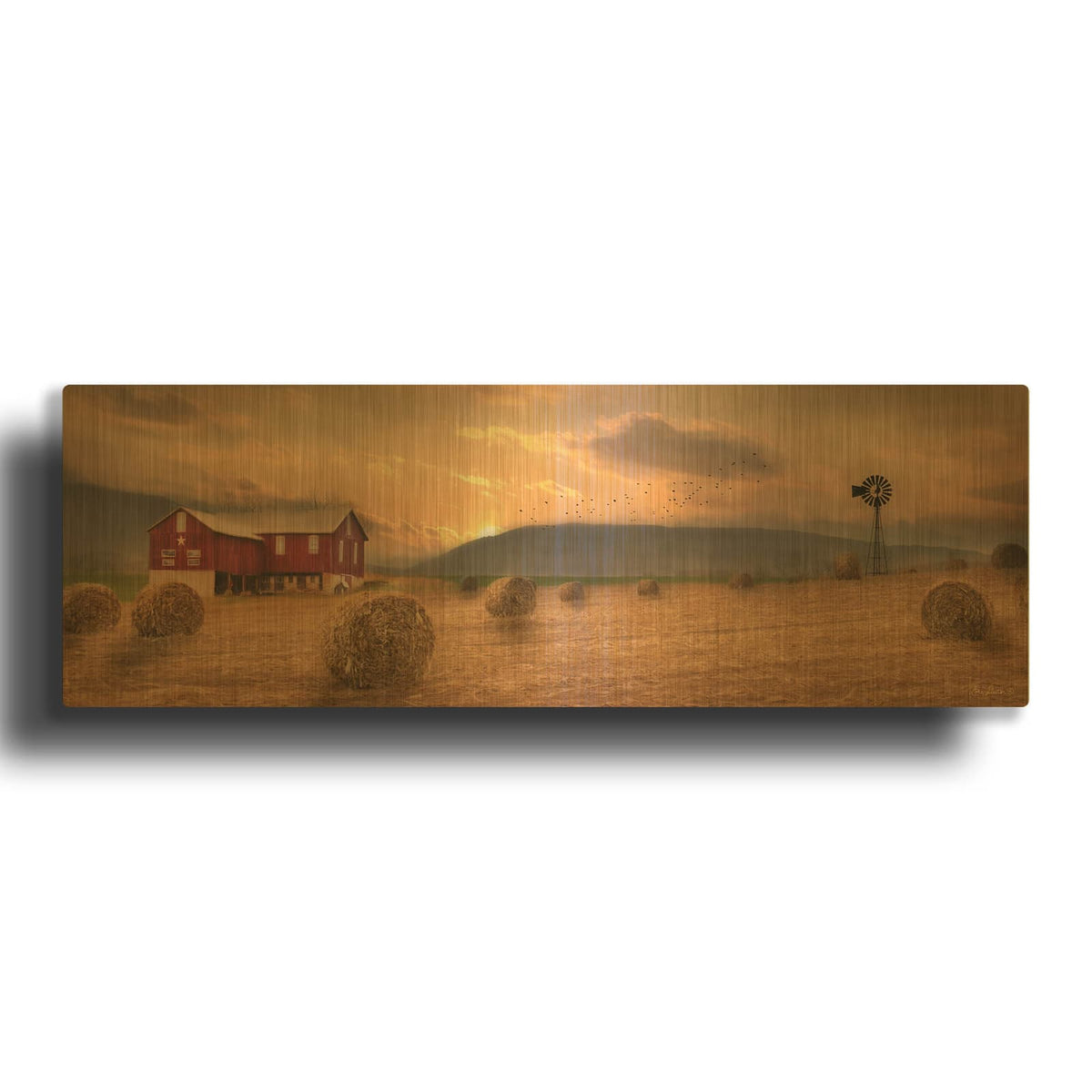 'Workin' By Lori Deiter Gold Metal Wall Art