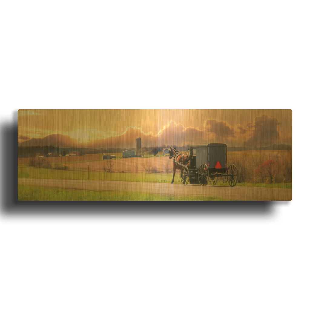 'Evening Cruise' By Lori Deiter Gold Metal Wall Art