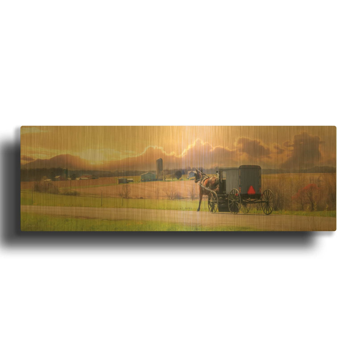 'Evening Cruise' By Lori Deiter Gold Metal Wall Art