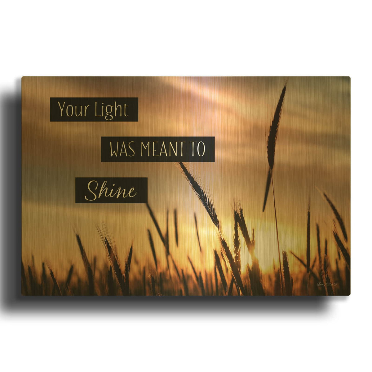 'Your Light' By Lori Deiter Gold Metal Wall Art