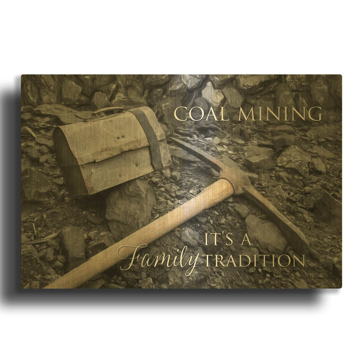 'Coal Mining - Family Tradition' By Lori Deiter Gold Metal Wall Art