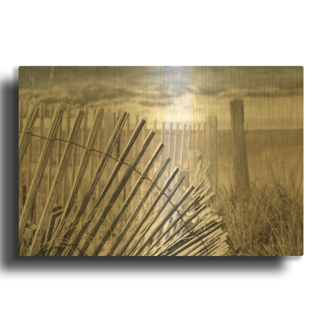 'On the Coastline' By Lori Deiter Gold Metal Wall Art
