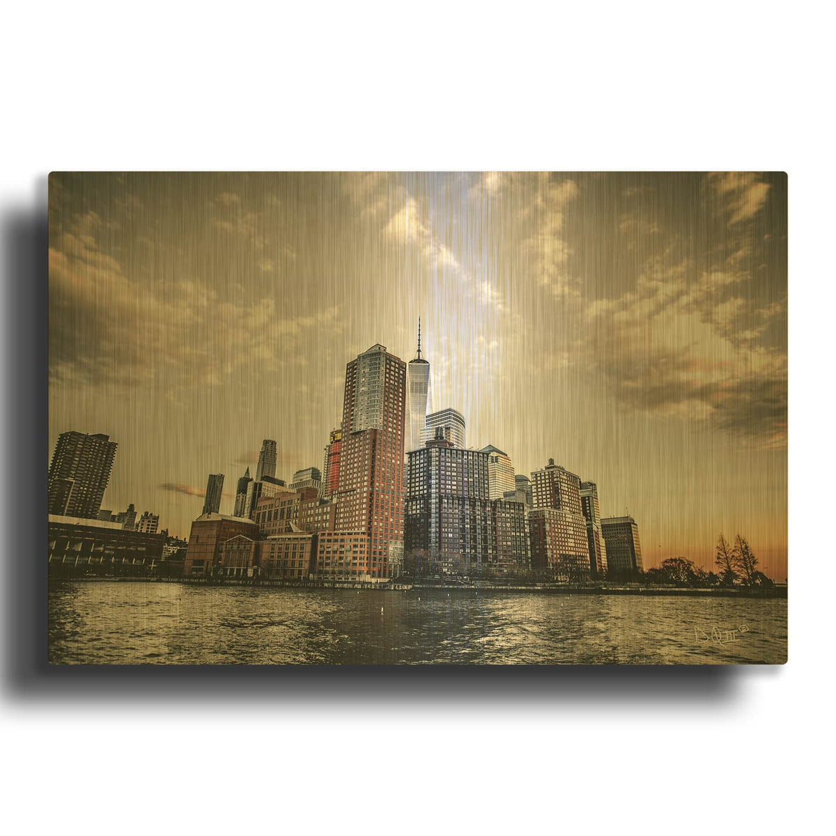 'At Peace' By Donnie Quillen Gold Metal Wall Art