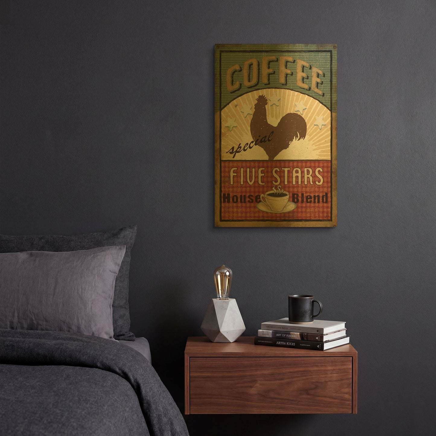 'Coffee Blend III' By Daphne Brissonnet Gold Metal Wall Art