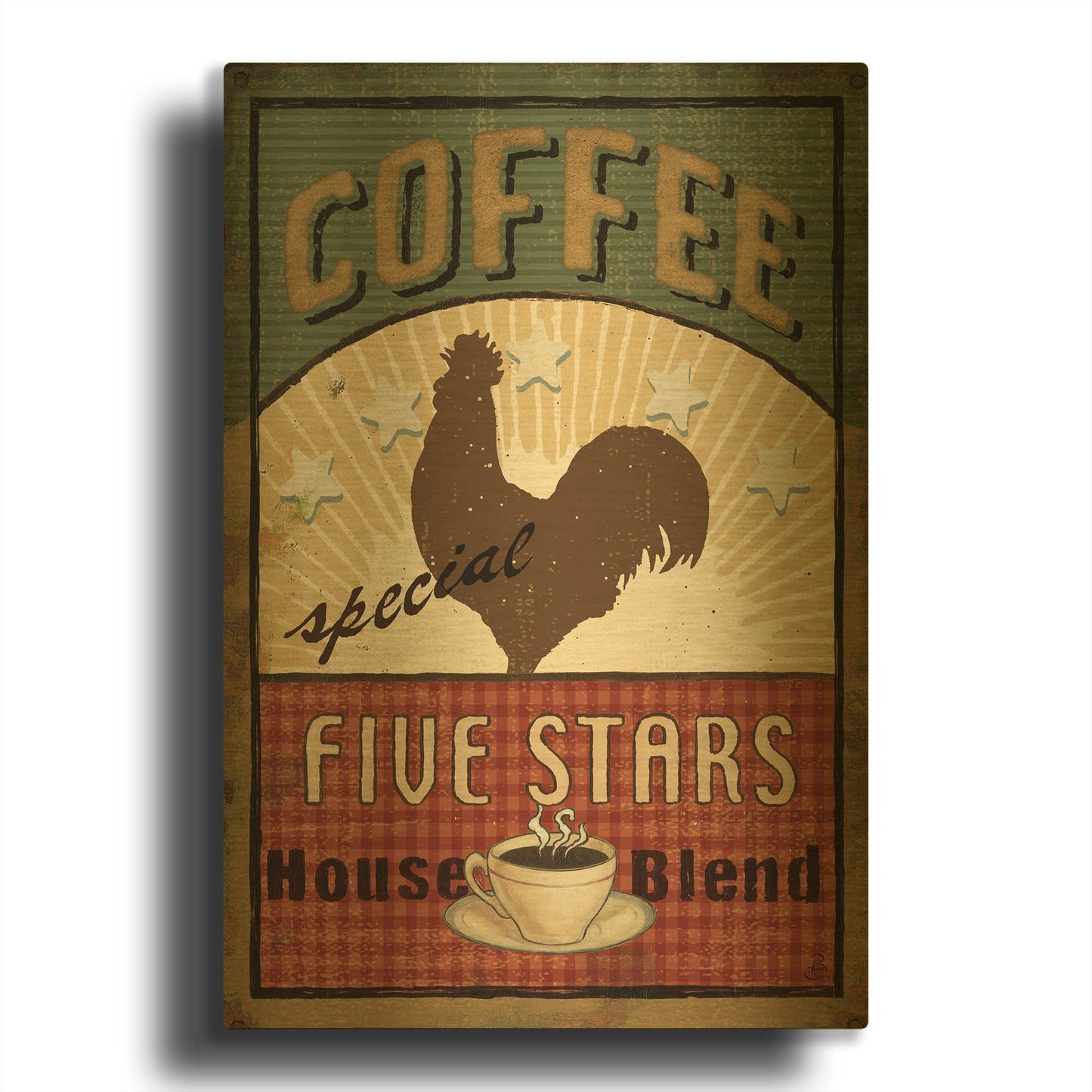 'Coffee Blend III' By Daphne Brissonnet Gold Metal Wall Art
