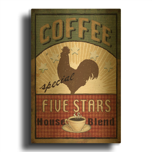 'Coffee Blend III' By Daphne Brissonnet Gold Metal Wall Art