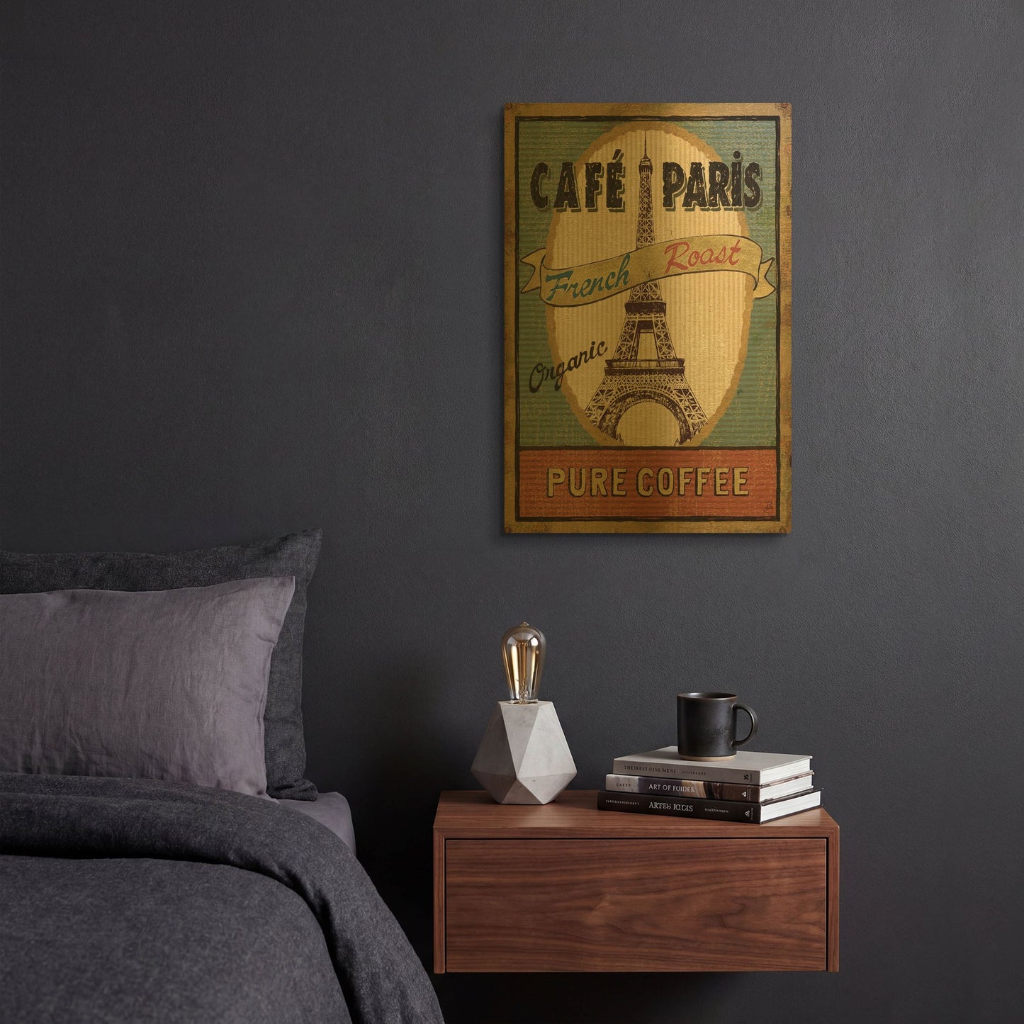 'Coffee Blend II' By Daphne Brissonnet Gold Metal Wall Art