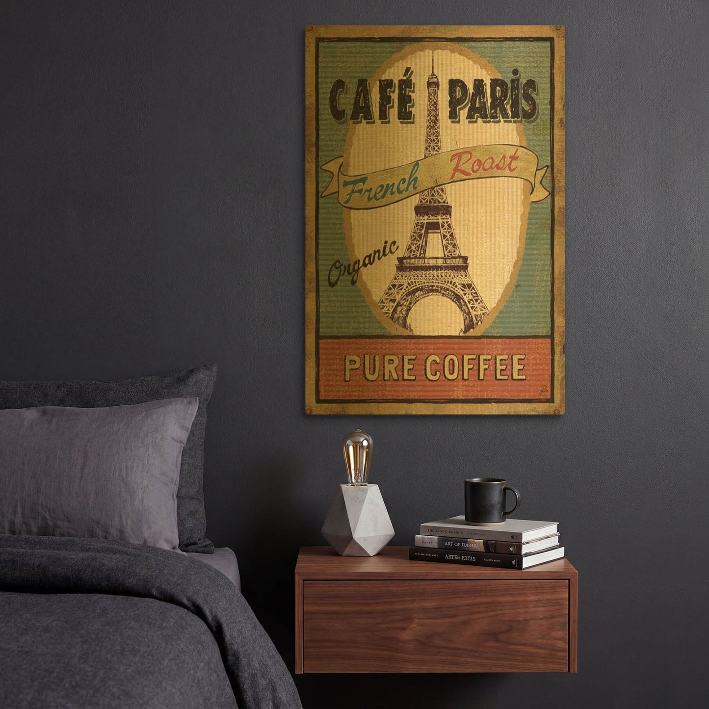 'Coffee Blend II' By Daphne Brissonnet Gold Metal Wall Art