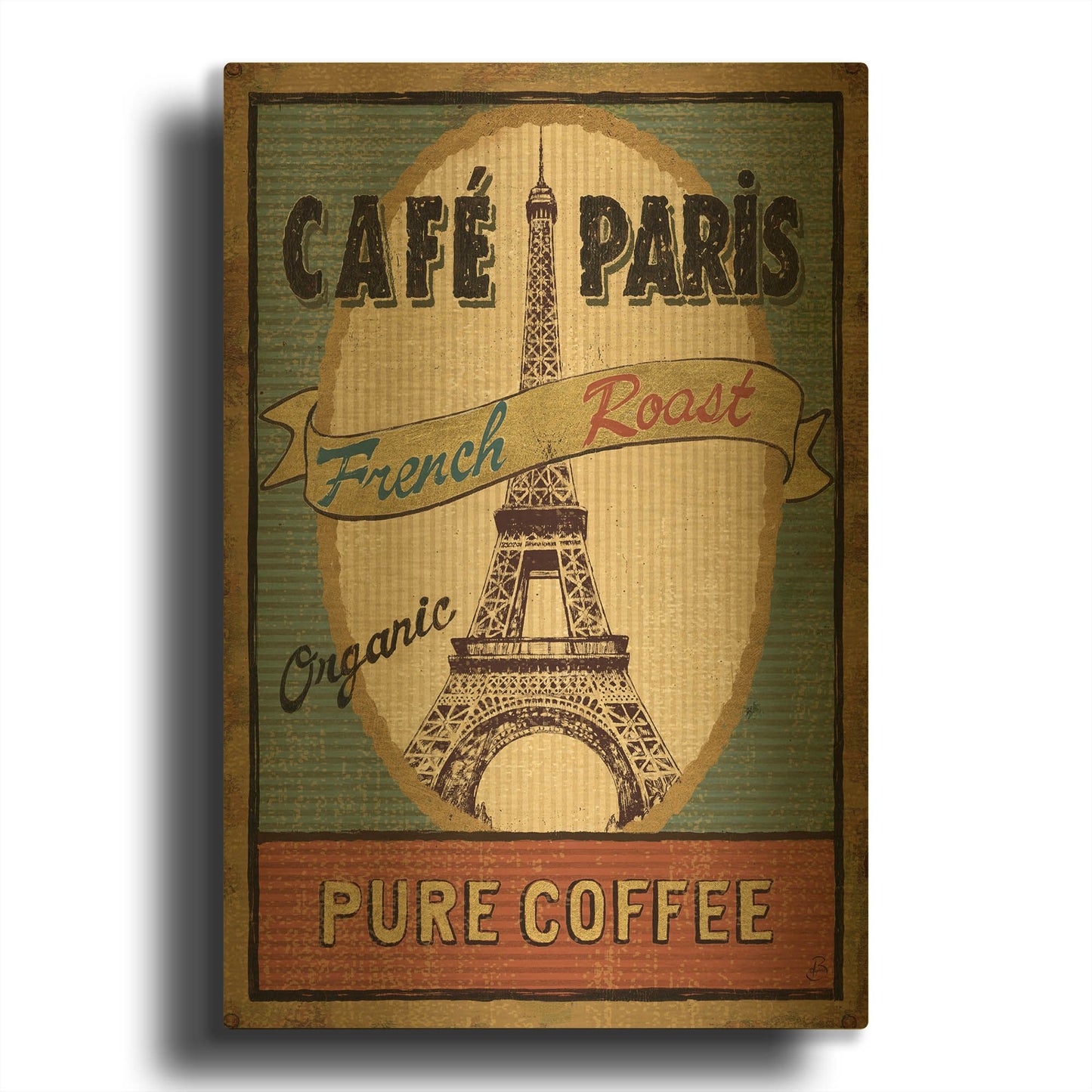 'Coffee Blend II' By Daphne Brissonnet Gold Metal Wall Art