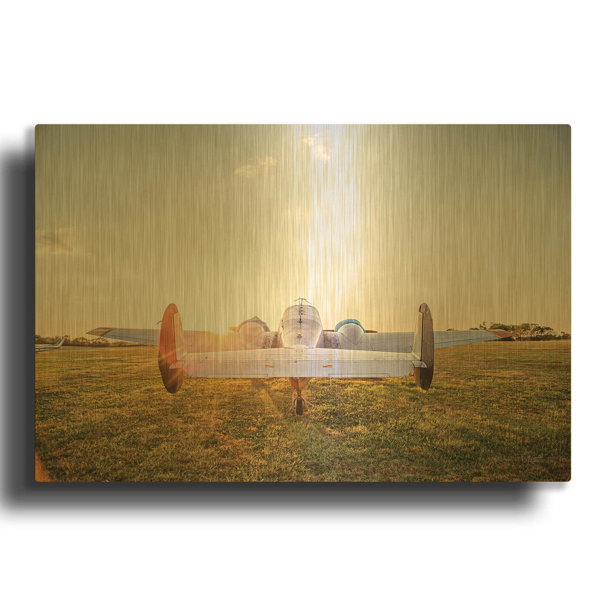 'Into the Sunset' By Donnie Quillen Gold Metal Wall Art