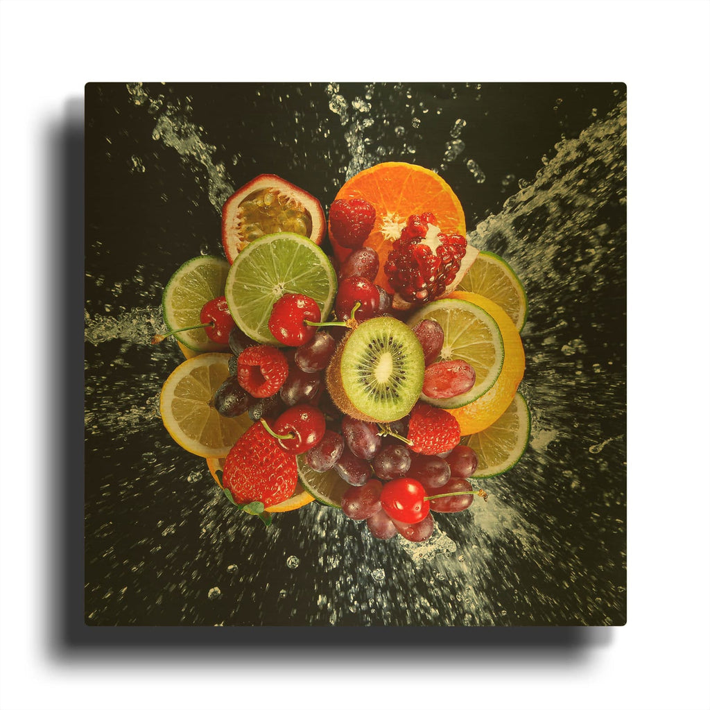 'Fruit Splash III' By Luxe Gold Metal Wall Art