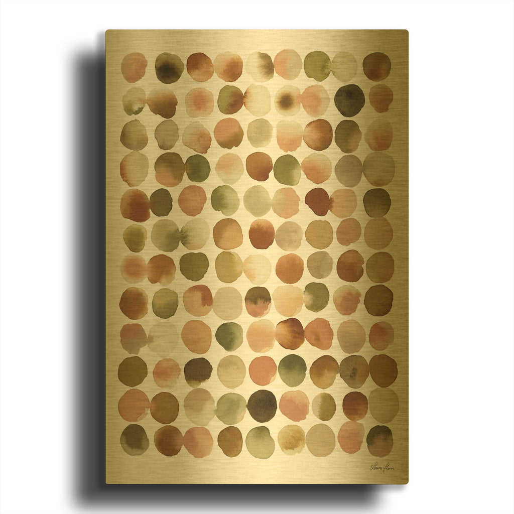 'Natural Abstract I' By Laura Horn Gold Metal Wall Art