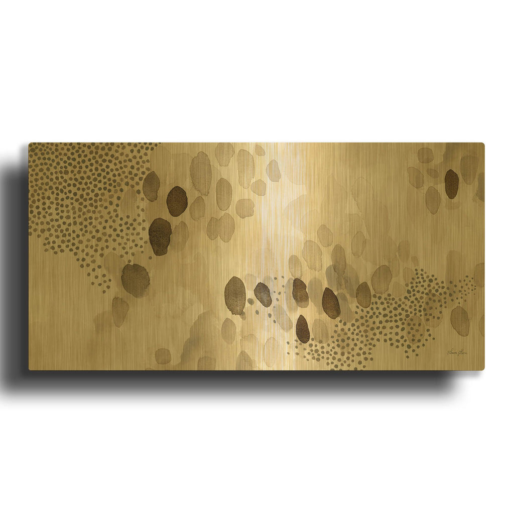 'Natural Abstract II' By Laura Horn Gold Metal Wall Art