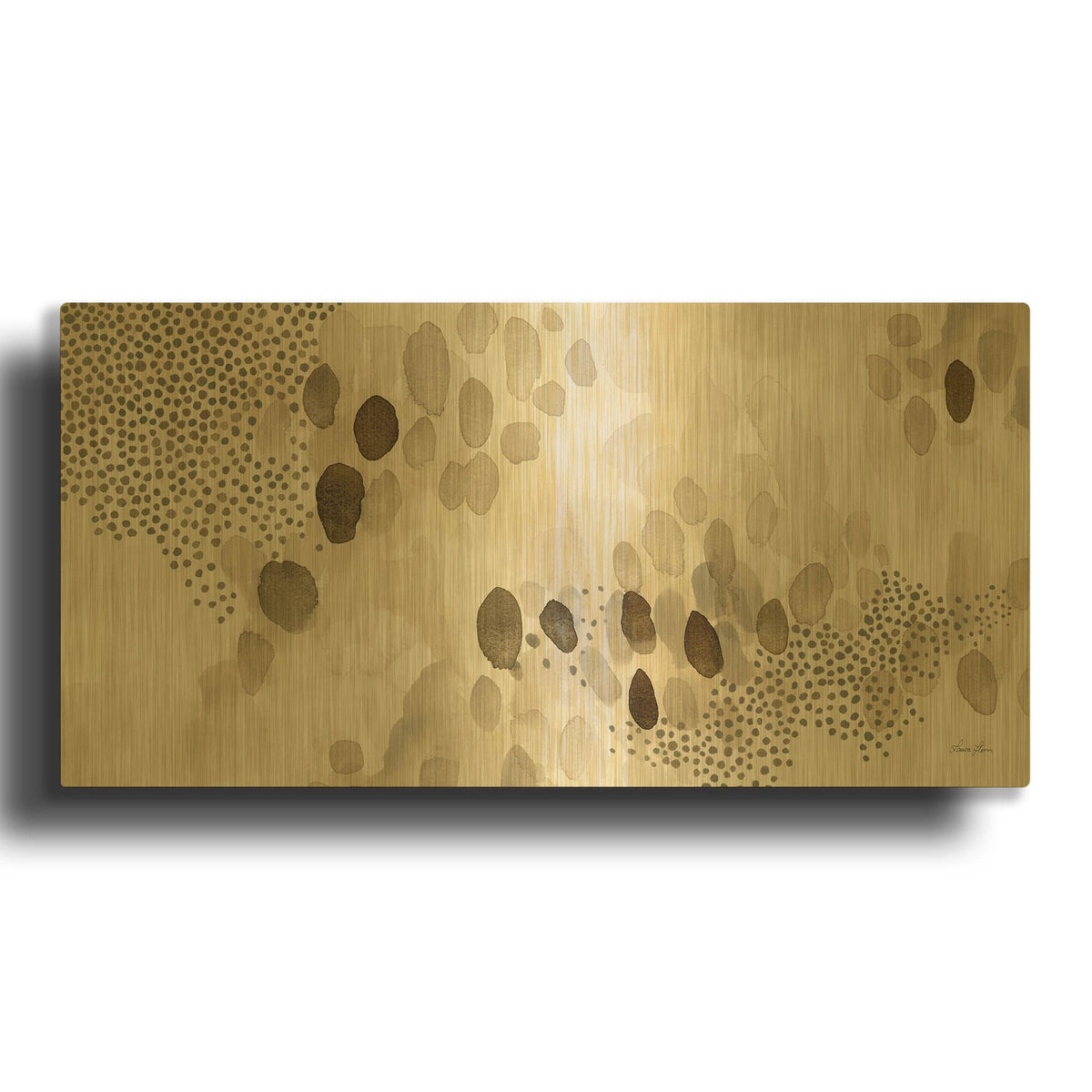 'Natural Abstract II' By Laura Horn Gold Metal Wall Art