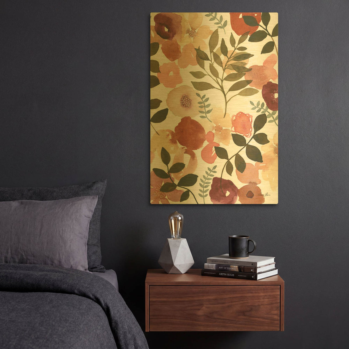 'Garden Dance I' By Laura Horn Gold Metal Wall Art