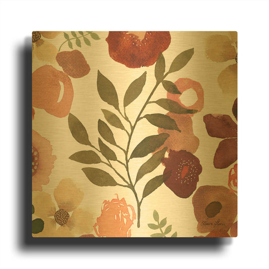 'Garden Dance IV' By Laura Horn Gold Metal Wall Art