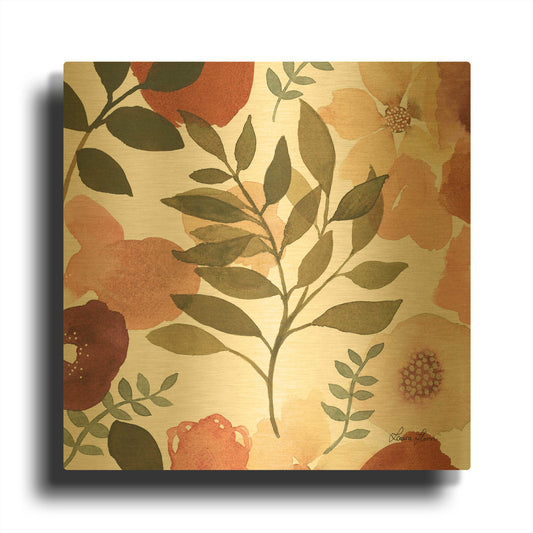 'Garden Dance V' By Laura Horn Gold Metal Wall Art