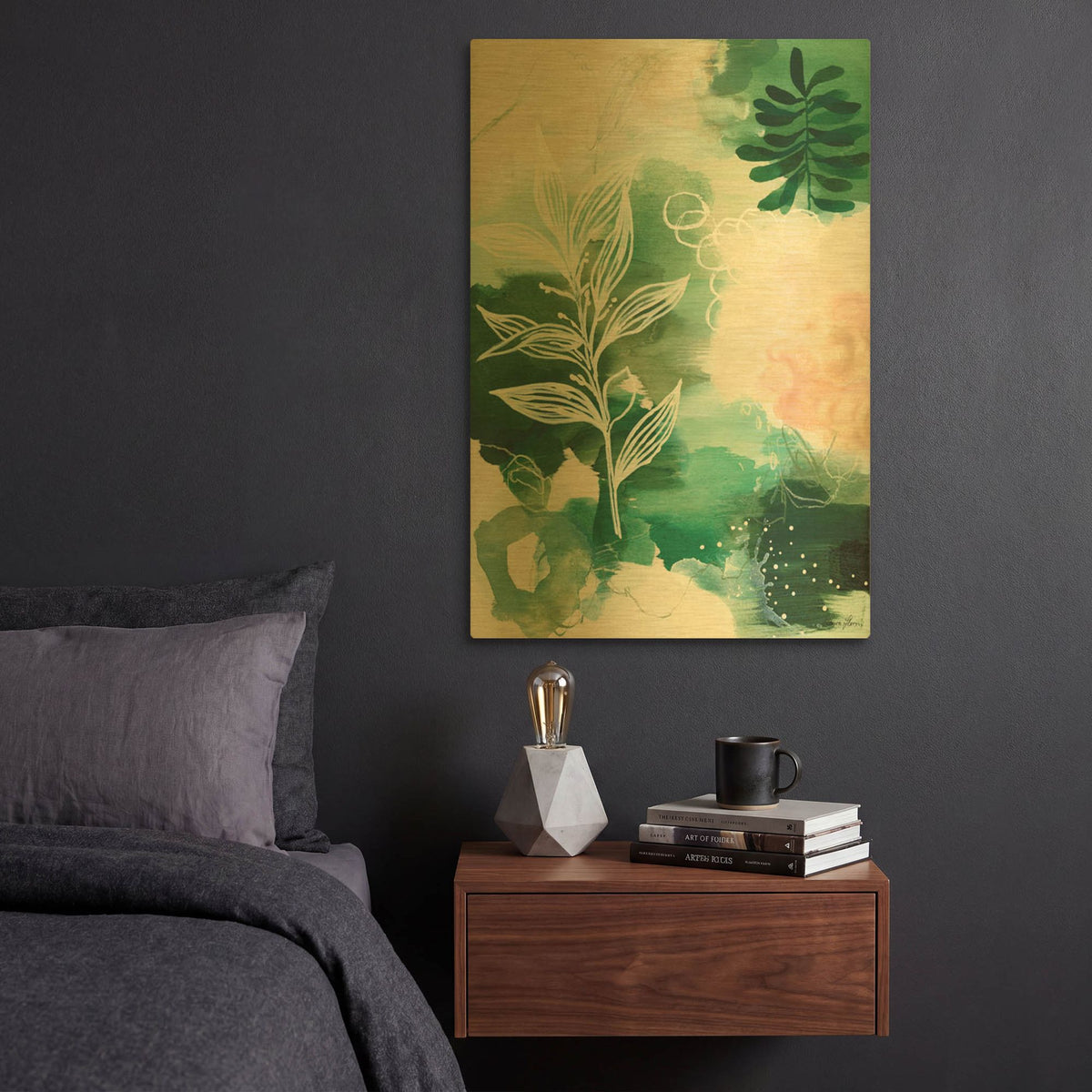 'Nature Story I' By Laura Horn Gold Metal Wall Art