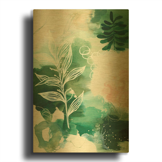 'Nature Story I' By Laura Horn Gold Metal Wall Art