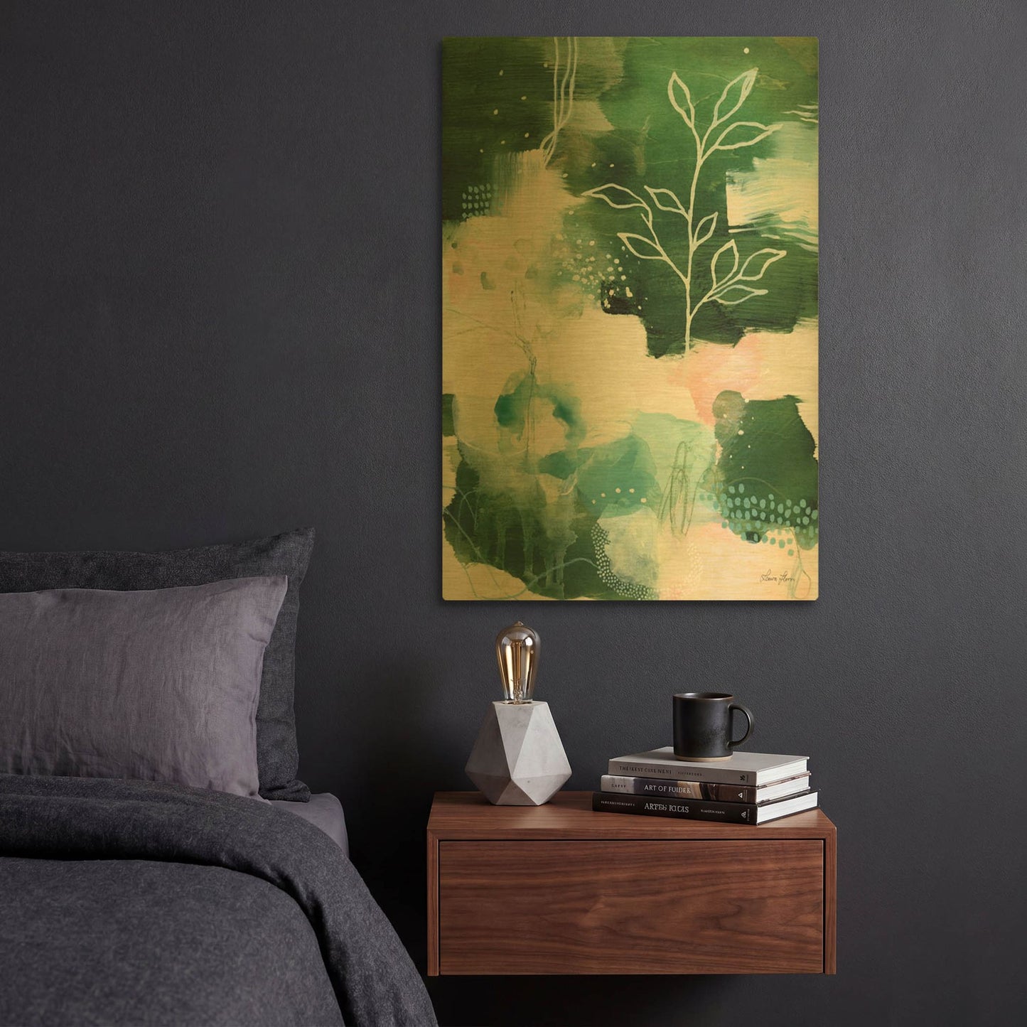 'Nature Story II' By Laura Horn Gold Metal Wall Art
