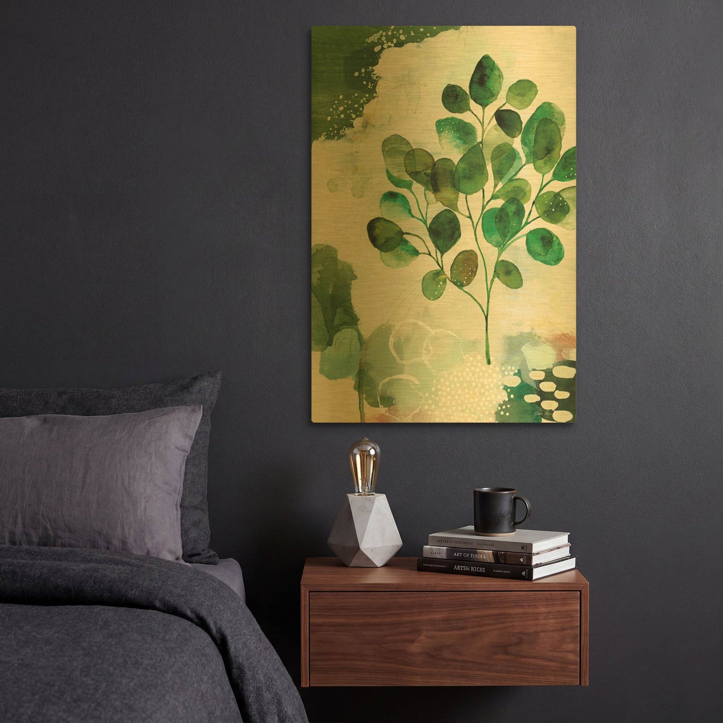 'Nature Story III' By Laura Horn Gold Metal Wall Art