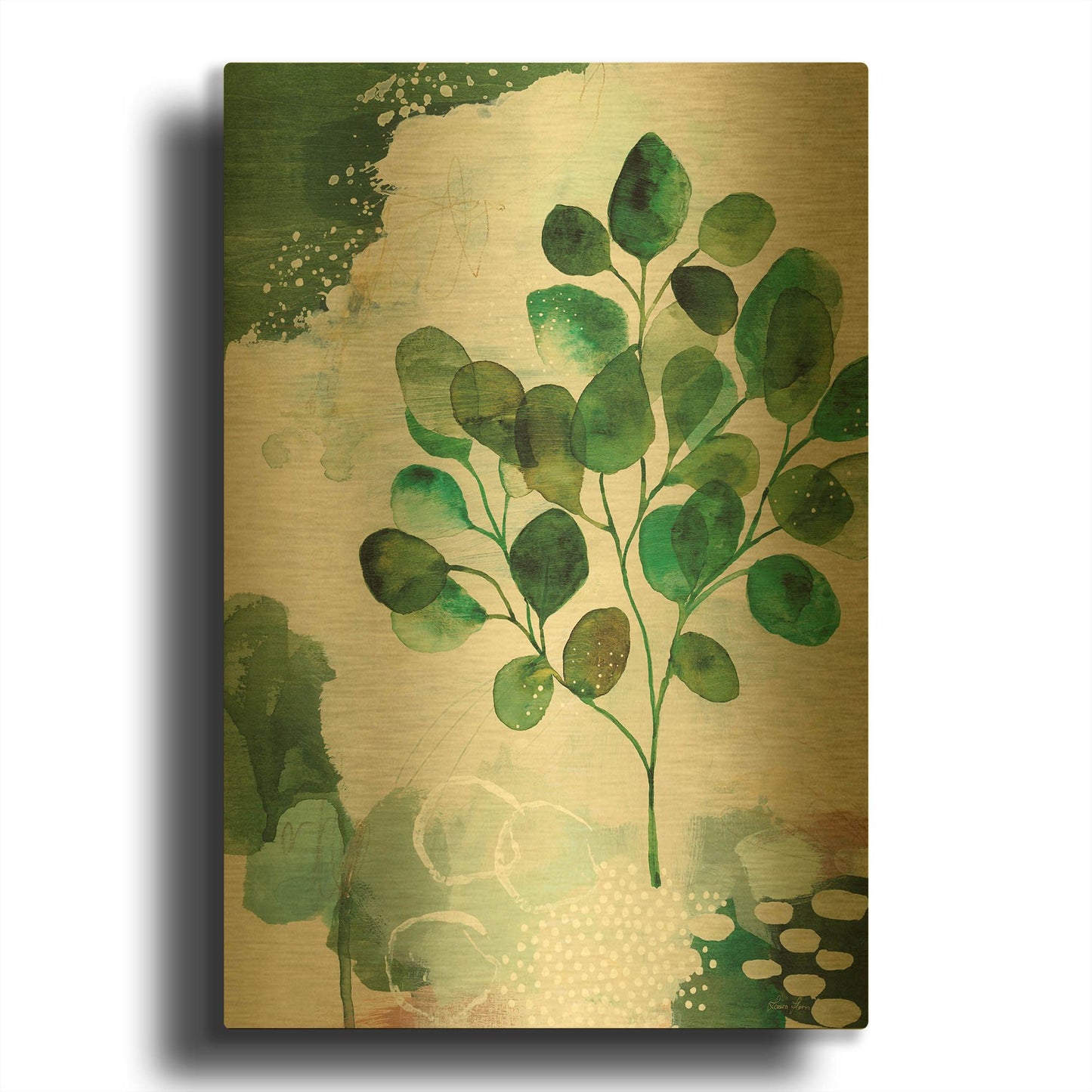 'Nature Story III' By Laura Horn Gold Metal Wall Art