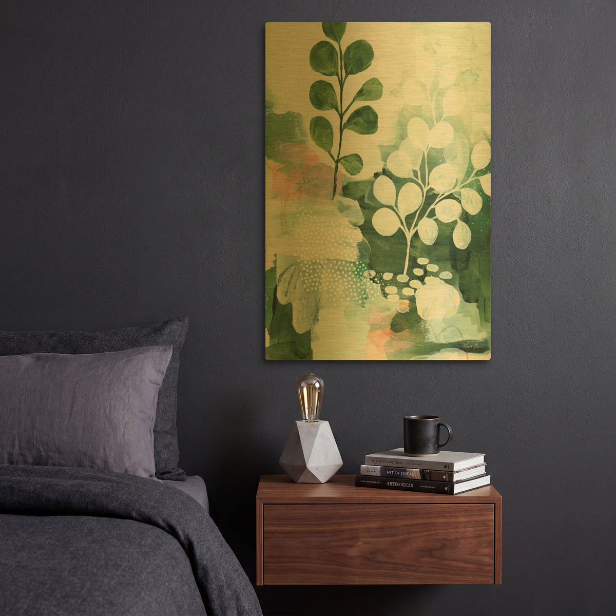 'Nature Story IV' By Laura Horn Gold Metal Wall Art