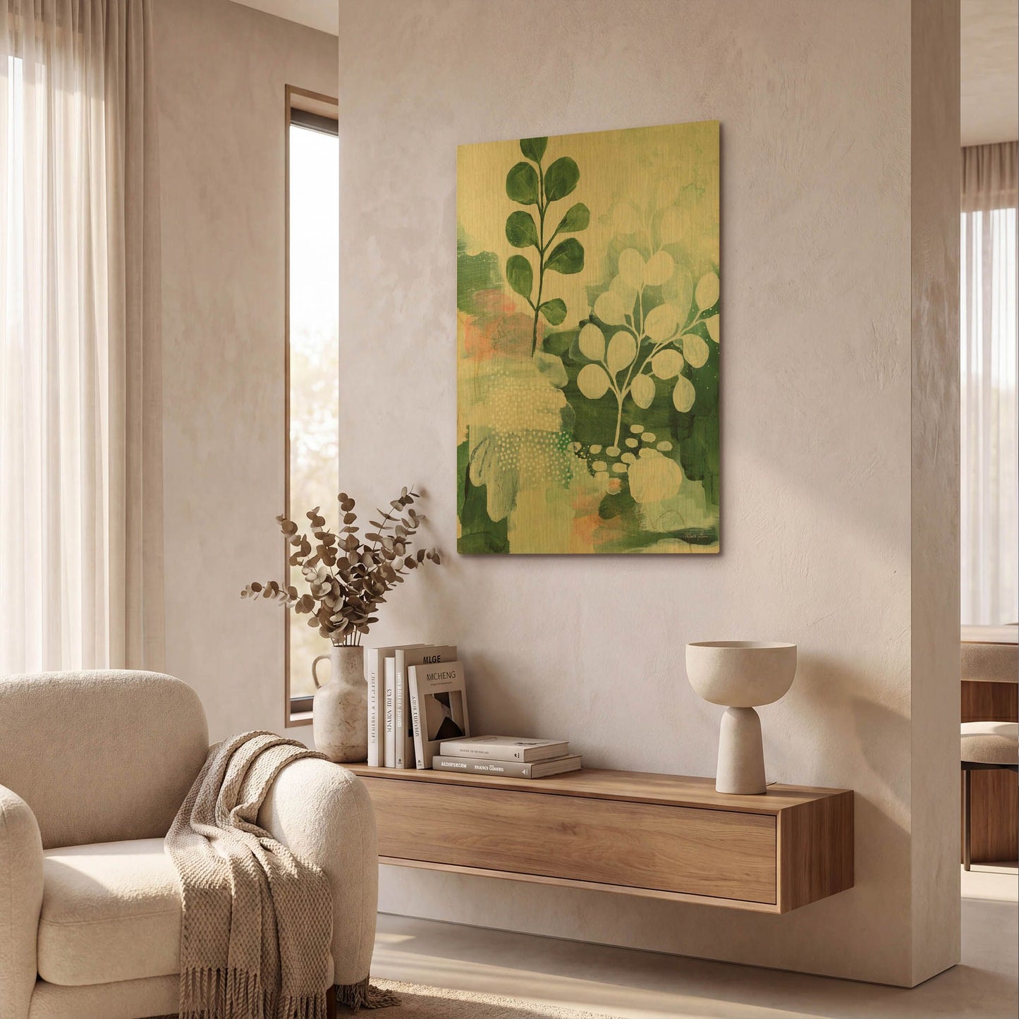 'Nature Story IV' By Laura Horn Gold Metal Wall Art