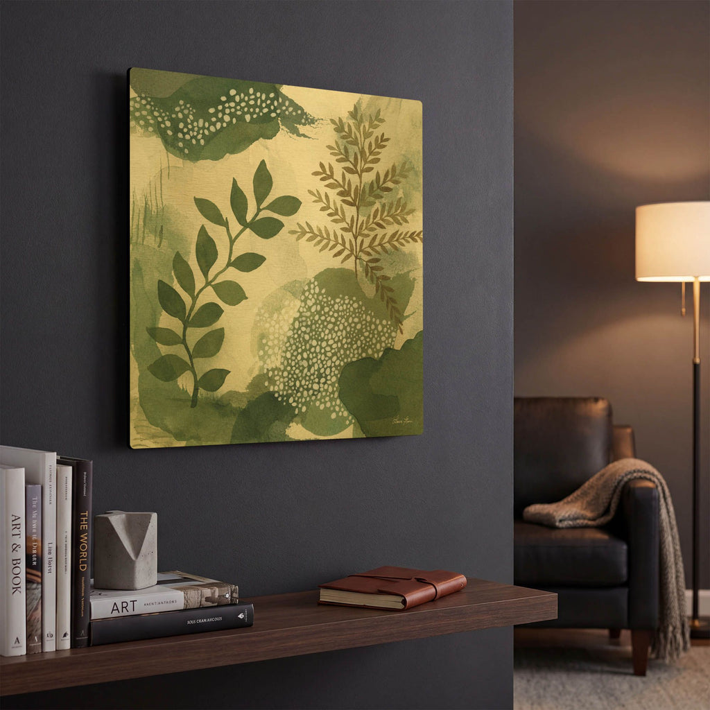 'Wood Land Walk I' By Laura Horn Gold Metal Wall Art