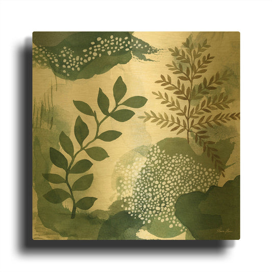 'Wood Land Walk I' By Laura Horn Gold Metal Wall Art