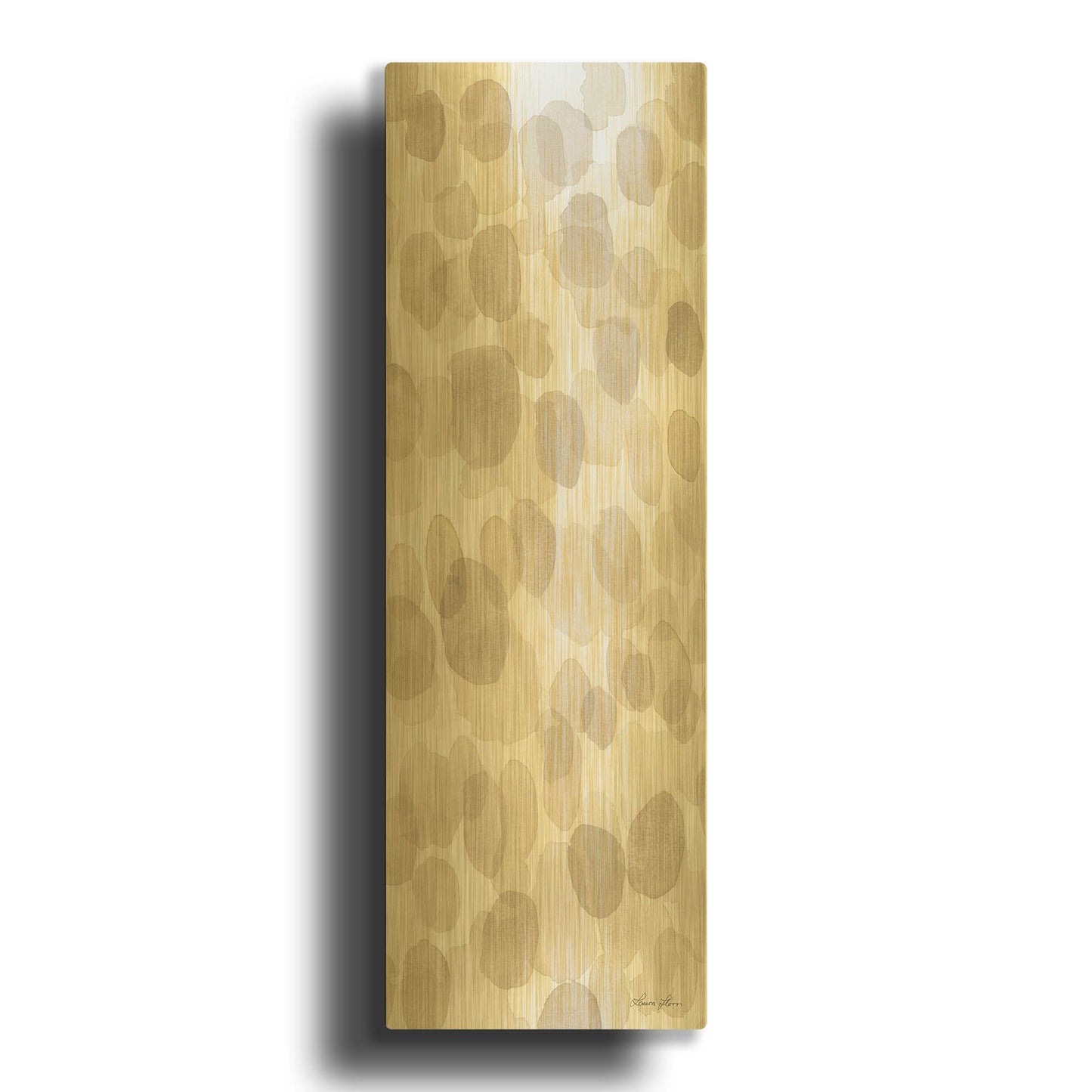 'Natural Abstract IV' By Laura Horn Gold Metal Wall Art
