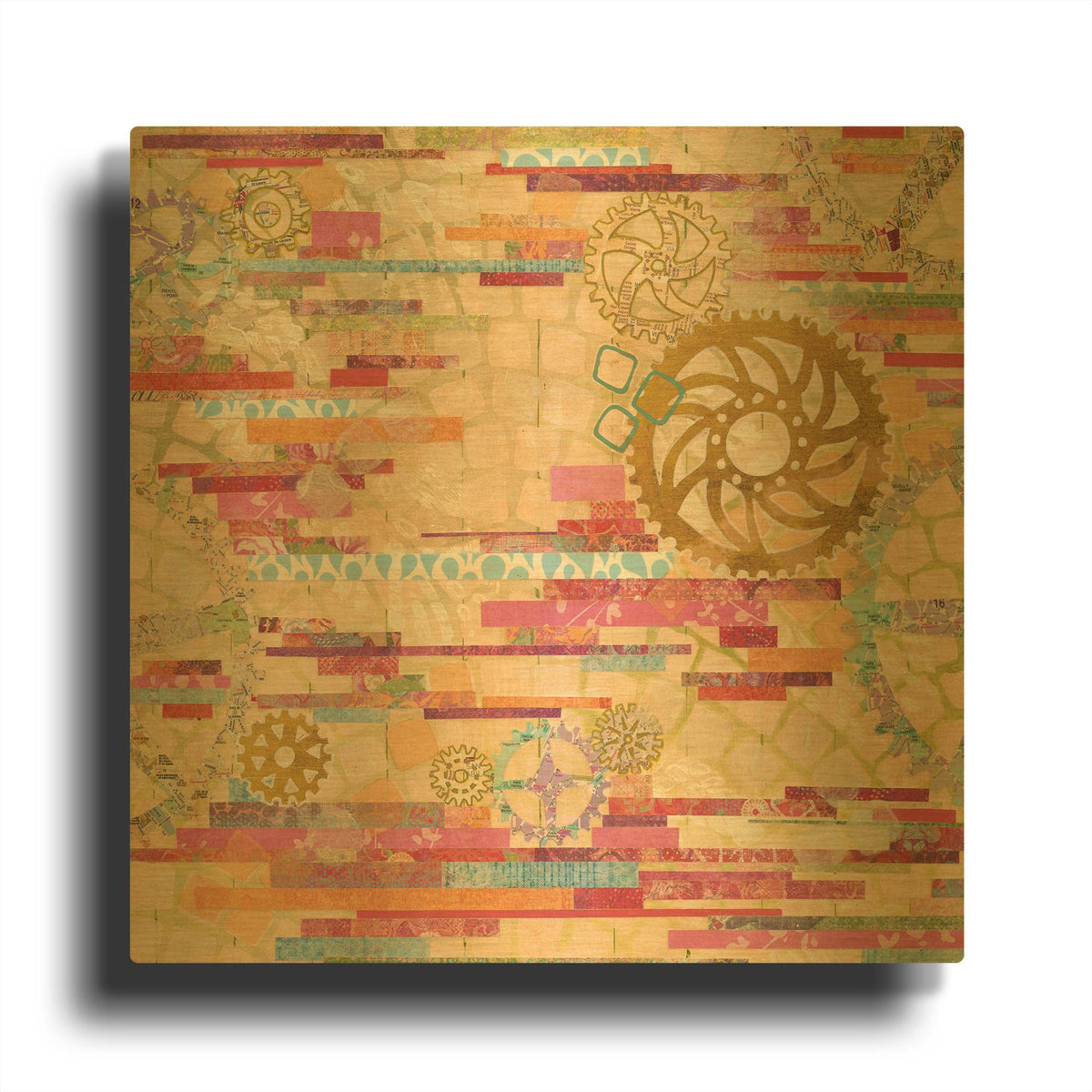 'EU Timetable I' By Kathy Ferguson Gold Metal Wall Art