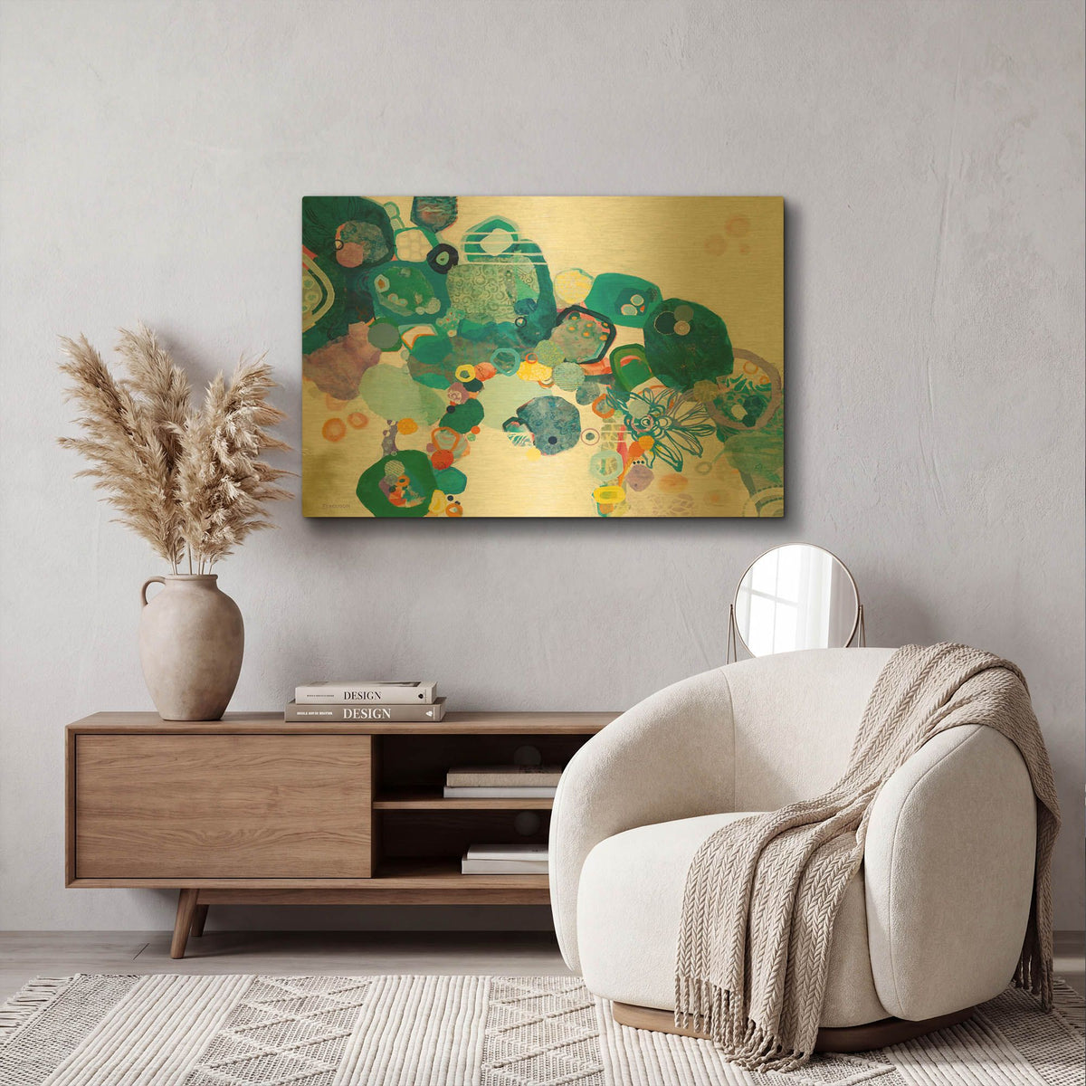 'Bridging our Differences' By Kathy Ferguson Gold Metal Wall Art