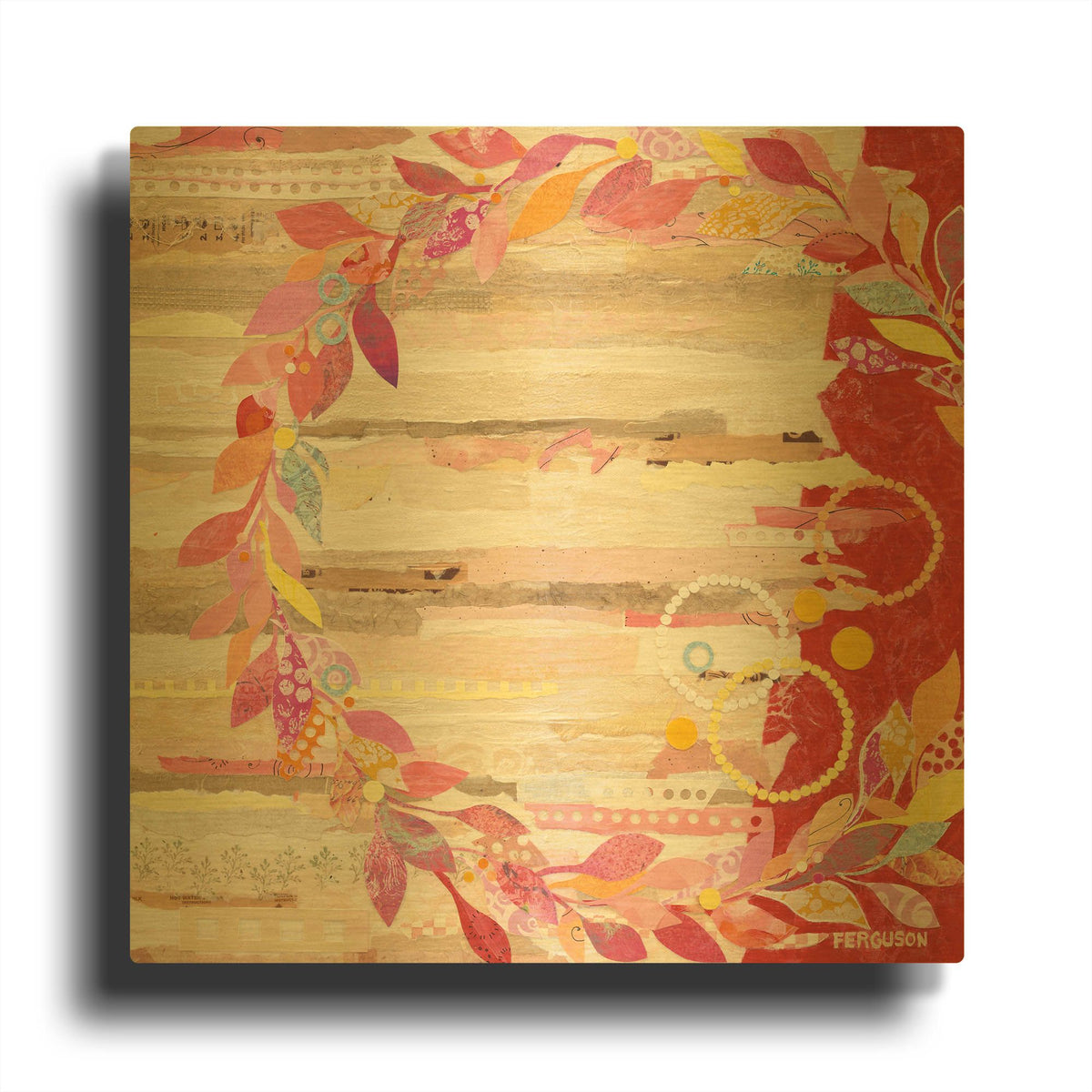 'Resting on Ones Laurels' By Kathy Ferguson Gold Metal Wall Art