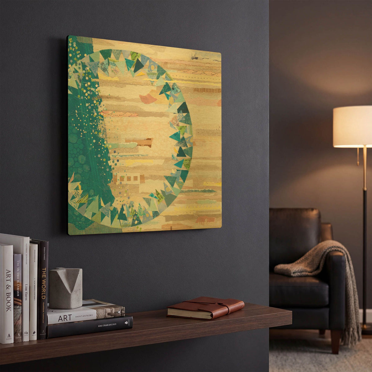 'The Calm and The Storm' By Kathy Ferguson Gold Metal Wall Art