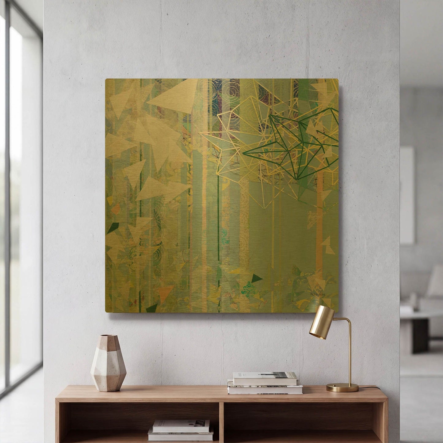 'Hanging Around I' By Kathy Ferguson Gold Metal Wall Art