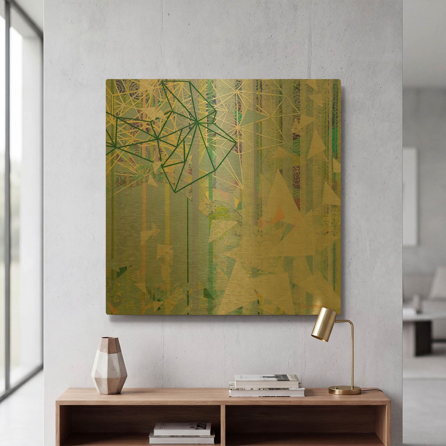 'Hanging Around II' By Kathy Ferguson Gold Metal Wall Art