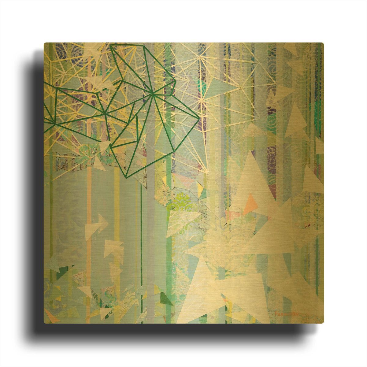 'Hanging Around II' By Kathy Ferguson Gold Metal Wall Art