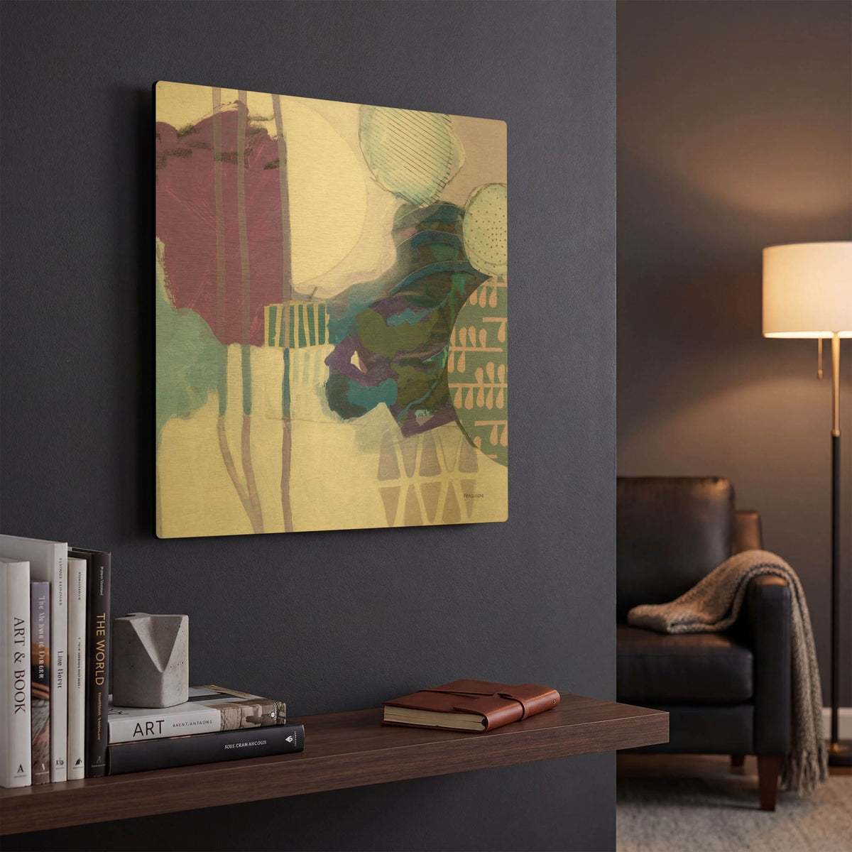'Abstract Layers IV' By Kathy Ferguson Gold Metal Wall Art