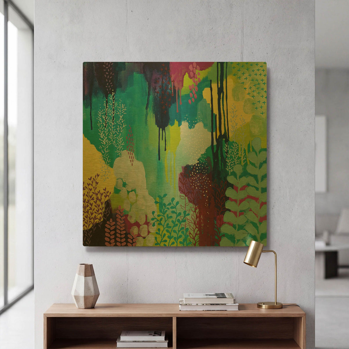 'Jewel Forest I' By Kathy Ferguson Gold Metal Wall Art