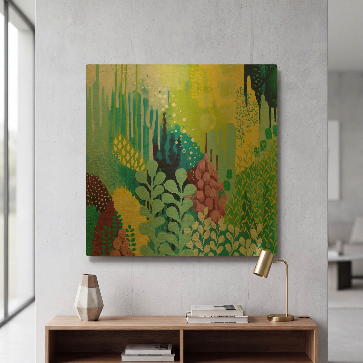 'Jewel Forest II' By Kathy Ferguson Gold Metal Wall Art