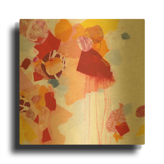 'Falling Apart' By Kathy Ferguson Gold Metal Wall Art