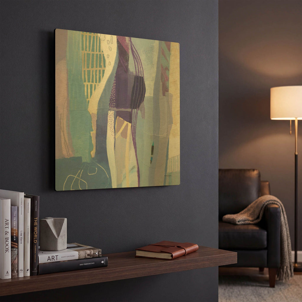 'Abstract Layers I' By Kathy Ferguson Gold Metal Wall Art