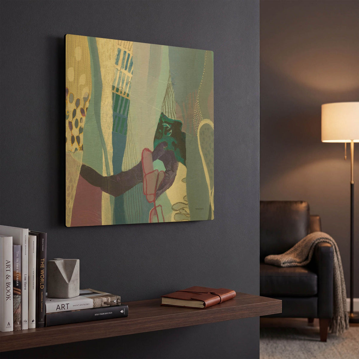 'Periwinkle' By Kathy Ferguson Gold Metal Wall Art