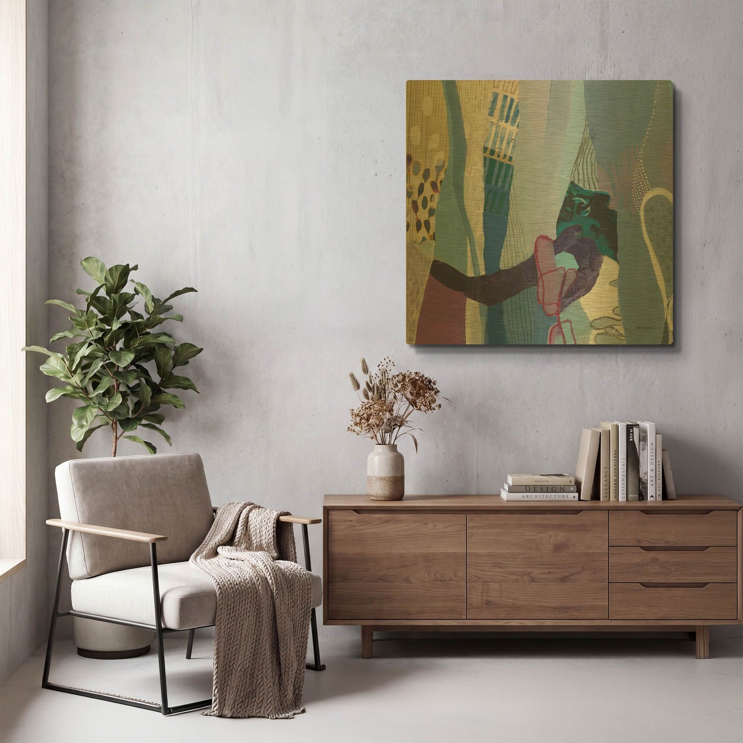 'Periwinkle' By Kathy Ferguson Gold Metal Wall Art
