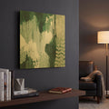 'Light Green Forest I' By Kathy Ferguson Gold Metal Wall Art