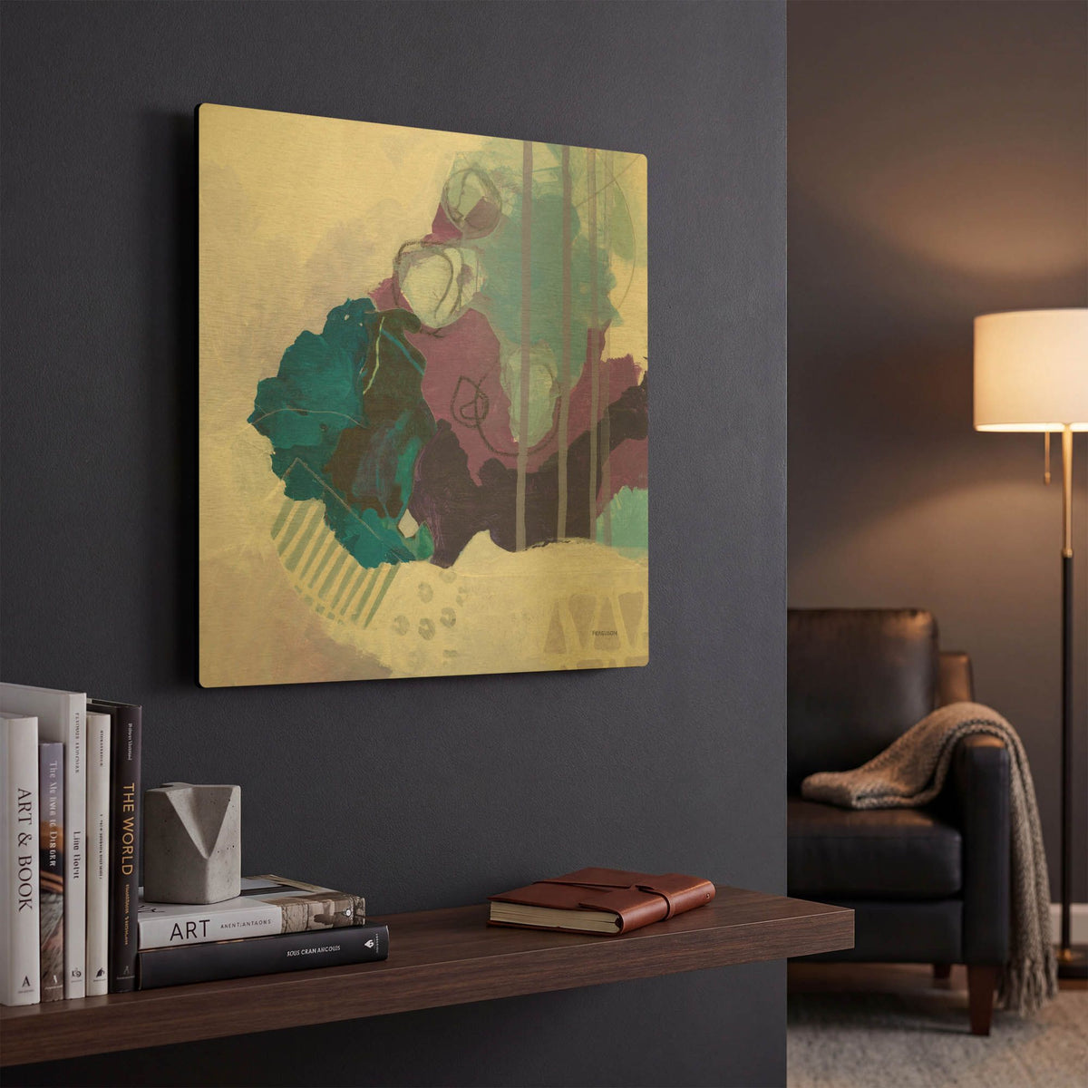'Amethyst' By Kathy Ferguson Gold Metal Wall Art
