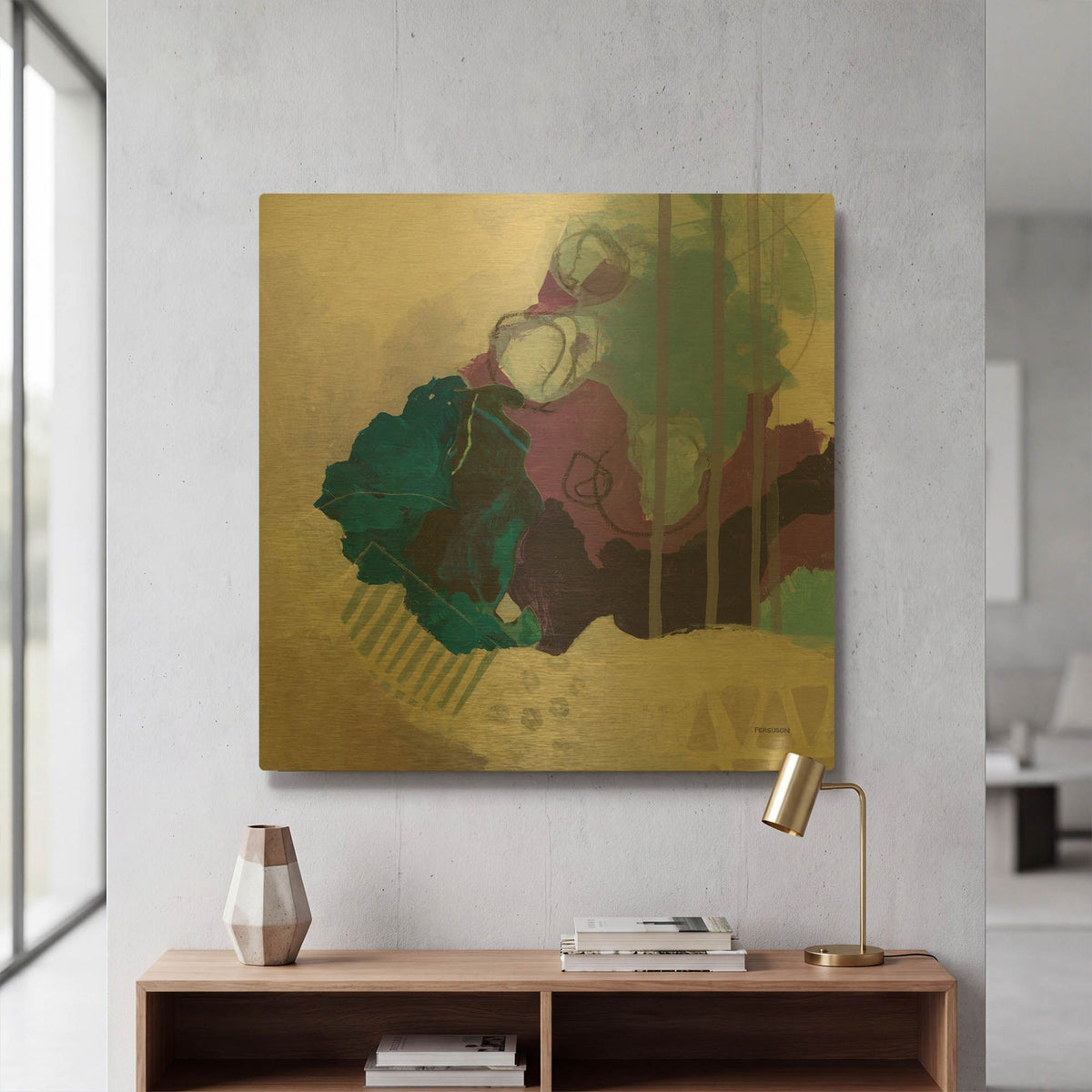 'Amethyst' By Kathy Ferguson Gold Metal Wall Art