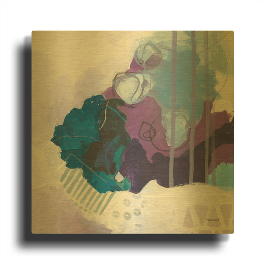 'Amethyst' By Kathy Ferguson Gold Metal Wall Art